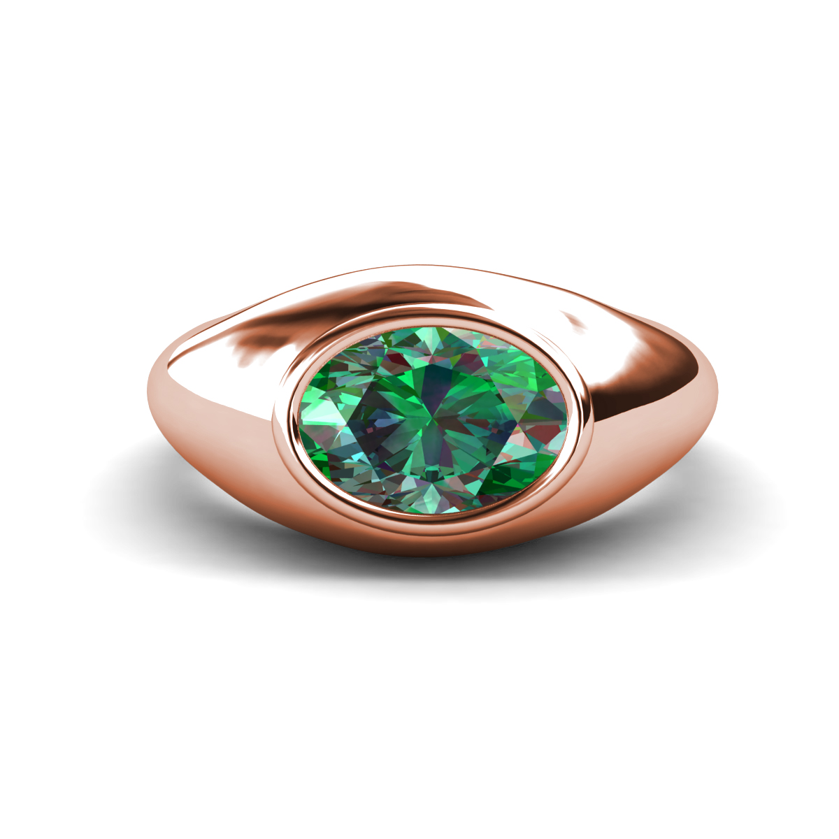 Dianne 2.15 ct Oval Shape Created Alexandrite Women Solitaire Engagement Ring 